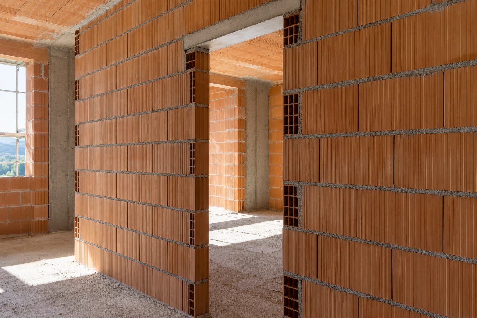 Internal brick partitions